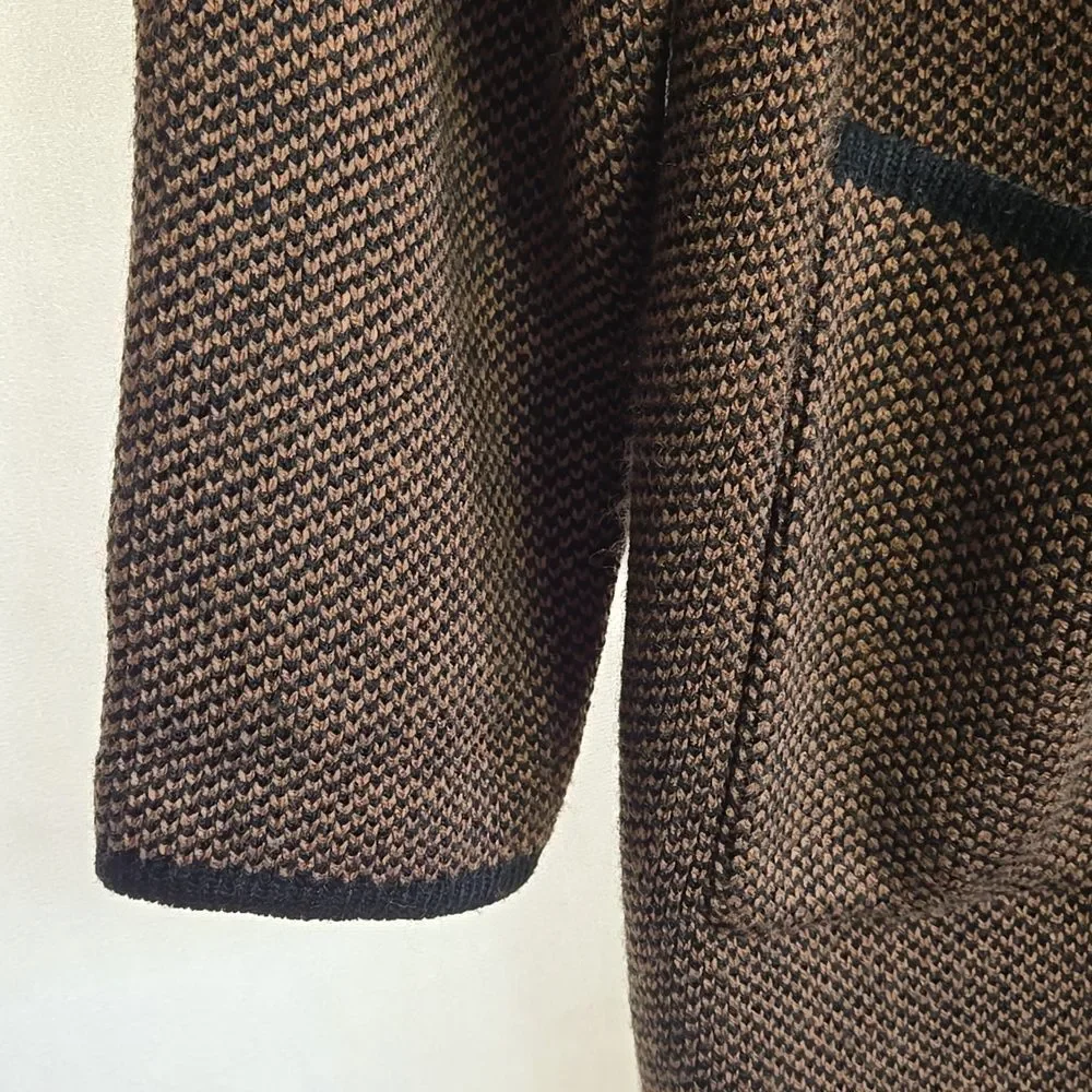🖤5/$20🖤 Cozy Knit Hooded Cardigan in Brown and Black - Picture 5 of 11